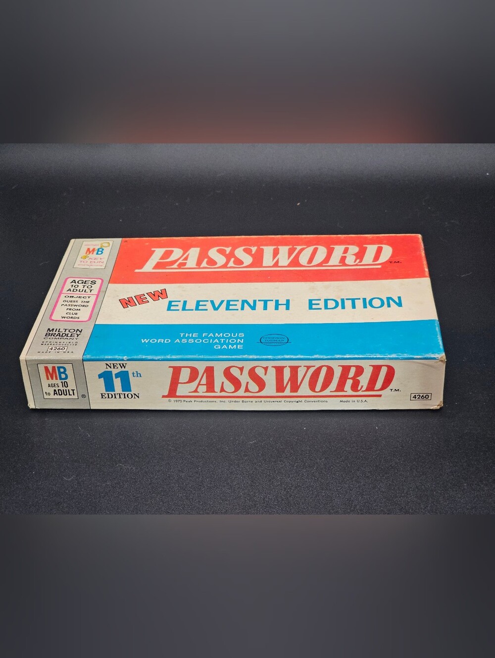 Vintage 1970 Password Board Game New Eleventh Edition Milton Bradley